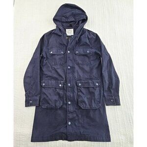 DB Supply Coat Adult Men's Size Small Navy Blue Chore Coat Hoodie EUC Long